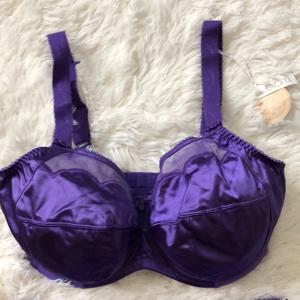 ELOMI | PURPLE CONVERTIBLE UNDERWIRE BRA BNWT 34GG